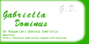 gabriella dominus business card